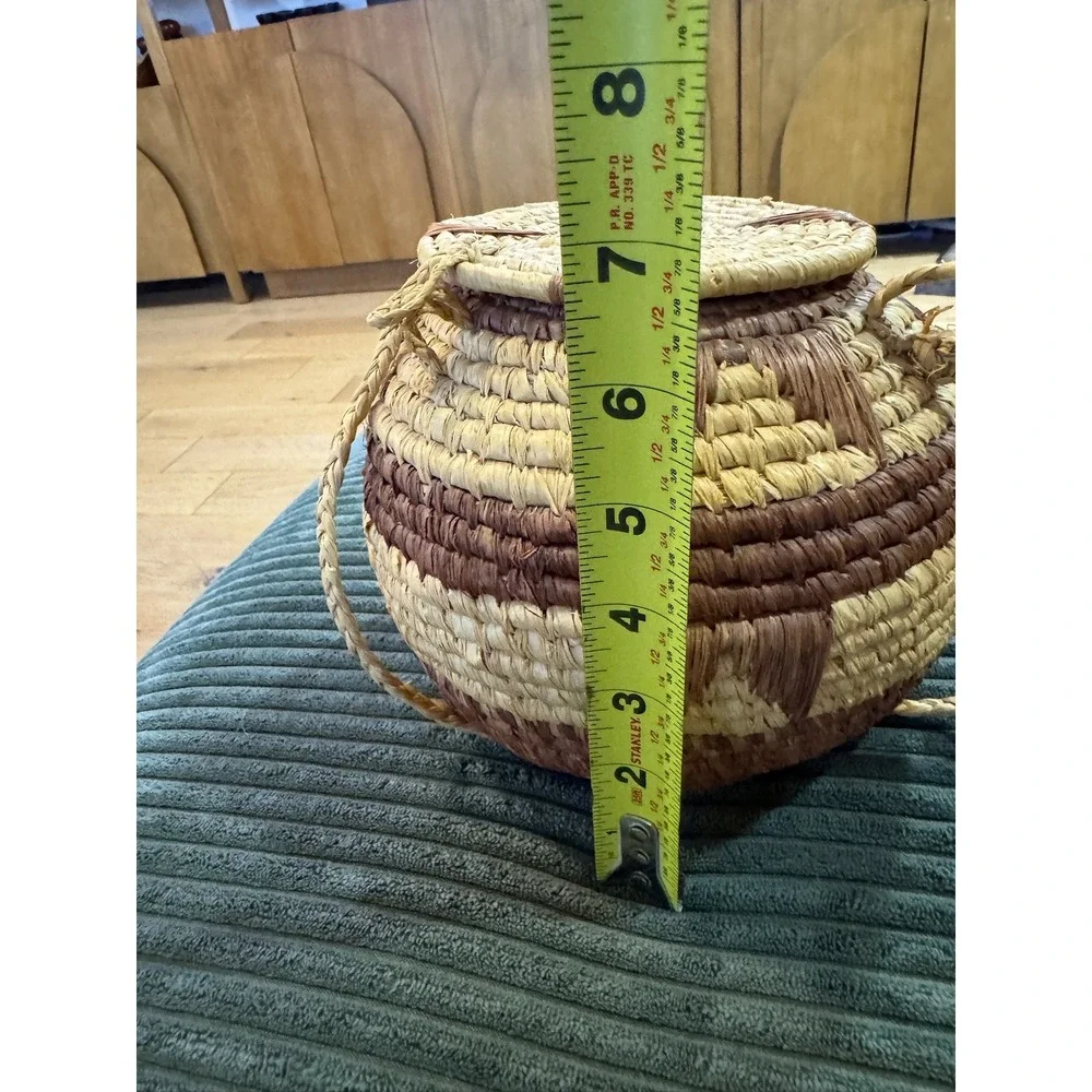 Vintage Woven Southwestern Hanging‎ Basket